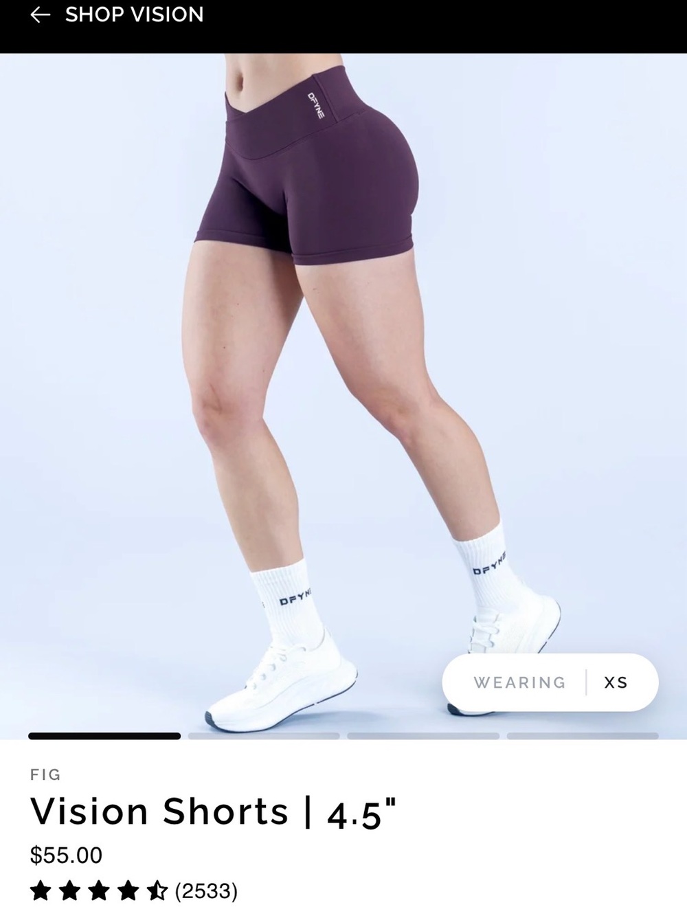 Vision 4.5" Women's High-Rise Performance Shorts - Plum size medium